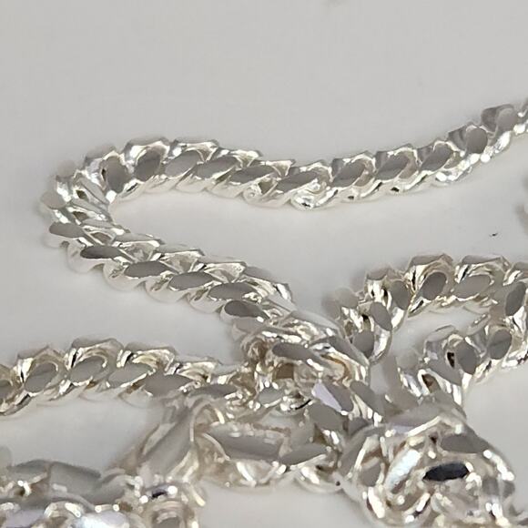 Stunning 925 Silver Miami Cuban Chain Necklace 24" - Picture 4 of 6